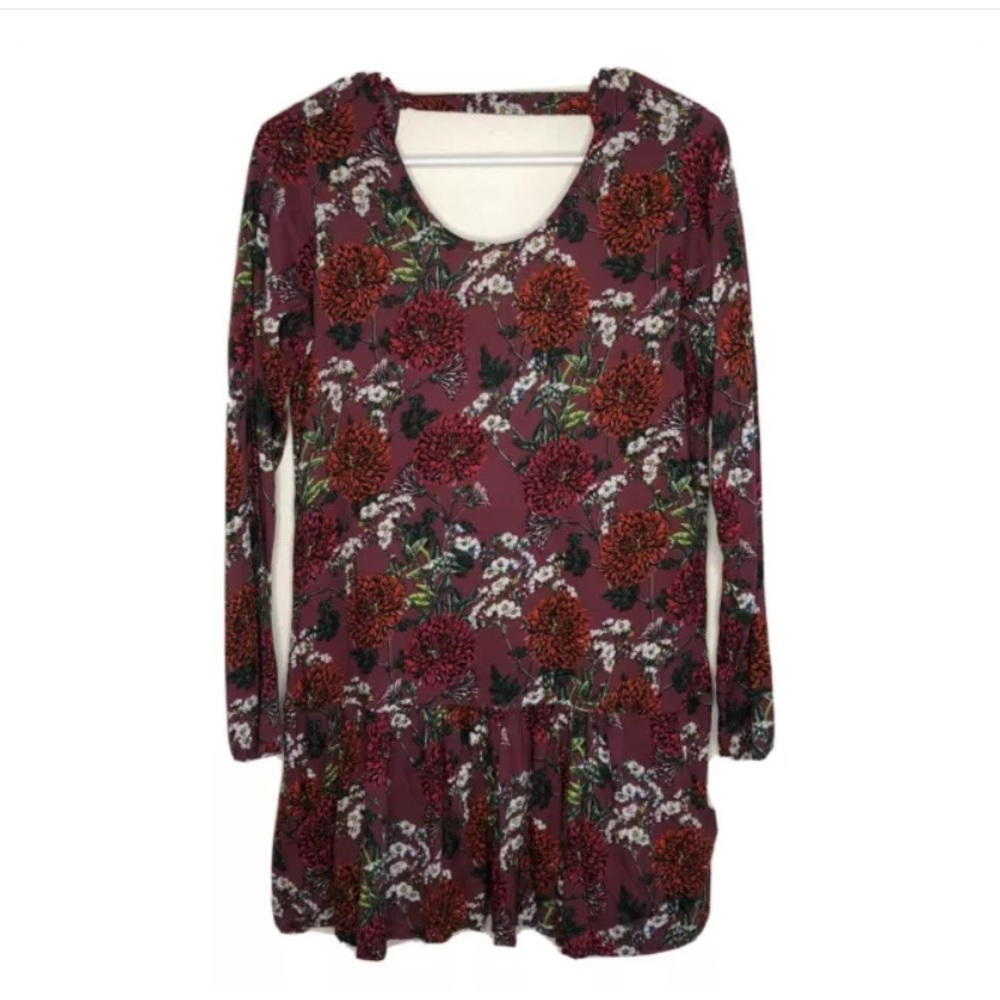 Beach Riot x Revolve Floral Open Low Back Dress/ cover up Tunic Pool travel R1